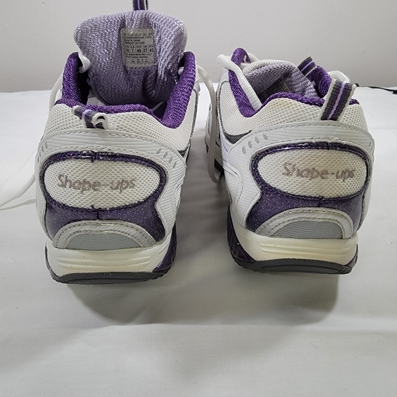 Skechers Shape Ups White Purple Toning Sneakers Women's Size 10 - Picture 5 of 10